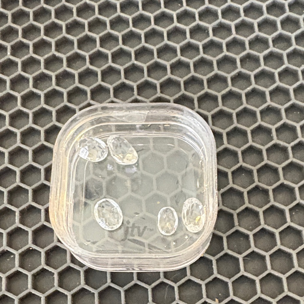 Clear Oval fancy cut genuine white topaz Gemstones in Case
